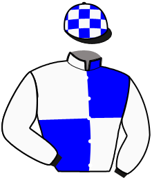 casaque portée par Durantet L. jockey du cheval de course LUPIN DE LA VALLEE, information pmu ZETURF