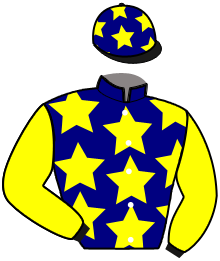 casaque portée par Abrivard M. jockey du cheval de course MISTHOS CHRISTAL, information pmu ZETURF