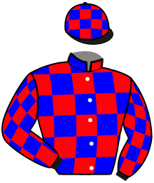 casaque portée par Roger S. jockey du cheval de course MYRTILLE DU NOYER, information pmu ZETURF