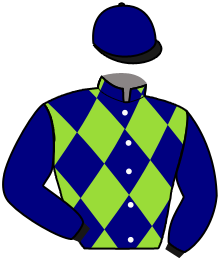 casaque portée par Lestrade B. jockey du cheval de course FRERE VERT, information pmu ZETURF