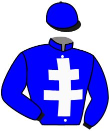 casaque portée par Roussel Leo jockey du cheval de course GOT MAN, information pmu ZETURF
