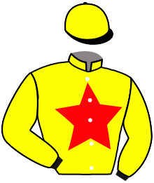 casaque portée par Meury G. jockey du cheval de course HIGHFIELD MYSTERY, information pmu ZETURF