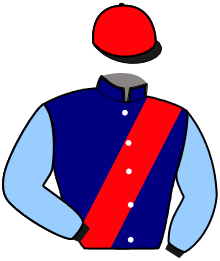 casaque portée par Maillard A. G. jockey du cheval de course LABORANTIN, information pmu ZETURF