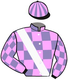 casaque portée par Madamet A. jockey du cheval de course WHAT ELSE CHOP, information pmu ZETURF