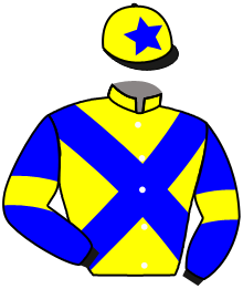 casaque portée par Bureller E. jockey du cheval de course KIRENSK, information pmu ZETURF