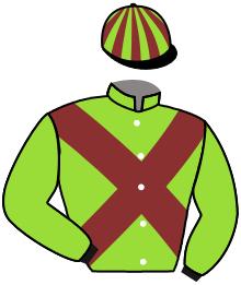 casaque portée par Bourgeais Mr B. jockey du cheval de course IRIS DES VIGNAUX, information pmu ZETURF
