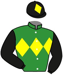 casaque portée par Richard G. jockey du cheval de course PERMAFROST, information pmu ZETURF