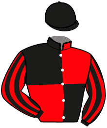casaque portée par Blot Mme M. jockey du cheval de course LUCKY DE CALVI, information pmu ZETURF