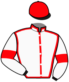 casaque portée par Desmarres Au. jockey du cheval de course KELLY DE L'AUMOY, information pmu ZETURF