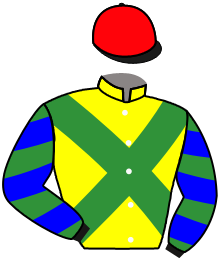 casaque portée par Verhestraeten E. jockey du cheval de course VALENTO, information pmu ZETURF