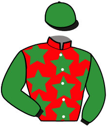 casaque portée par Mottier M. jockey du cheval de course LADY DE BEYLEV, information pmu ZETURF