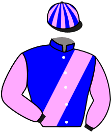 casaque portée par Grosso Mlle L. jockey du cheval de course MEISHO VELITE, information pmu ZETURF