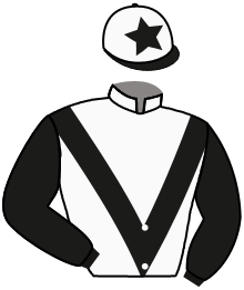 casaque portée par Davies Har. jockey du cheval de course COTO DE CAZA, information pmu ZETURF
