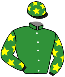 casaque portée par Demuro C. jockey du cheval de course GLANWORTH, information pmu ZETURF