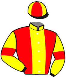 casaque portée par Perron N. jockey du cheval de course KANSAS DU HOCTI, information pmu ZETURF