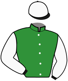 casaque portée par Huygens Mlle H. jockey du cheval de course LUZZY DE VIVE, information pmu ZETURF