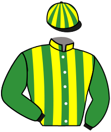casaque portée par Werle A. jockey du cheval de course ANGEL CHARLY, information pmu ZETURF