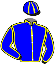 casaque portée par Bazire N. jockey du cheval de course MYAGO CAYENNAIS, information pmu ZETURF
