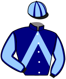 casaque portée par Abrivard M. jockey du cheval de course MEA CULPA, information pmu ZETURF