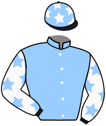 casaque portée par Mangione R. jockey du cheval de course ATAMAK, information pmu ZETURF