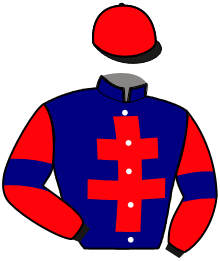 casaque portée par Mottier M. jockey du cheval de course JAG MAHCATH, information pmu ZETURF