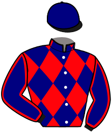 casaque portée par Thomain D. jockey du cheval de course KIR DU BOULAY, information pmu ZETURF