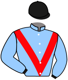 casaque portée par Madamet A. jockey du cheval de course TIZIAN, information pmu ZETURF