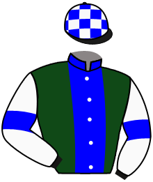 casaque portée par Chuette Mlle S. jockey du cheval de course ROCHEUX, information pmu ZETURF