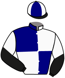 casaque portée par Belmont Cés. jockey du cheval de course SNOW LATE, information pmu ZETURF