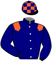 casaque portée par Crastus A. jockey du cheval de course BURATTINA, information pmu ZETURF