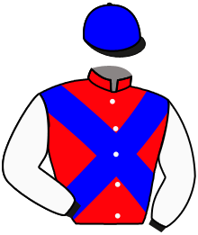 casaque portée par Santiago Mlle D. jockey du cheval de course FURY BOXING, information pmu ZETURF