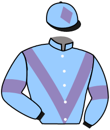 casaque portée par Marie Benj. jockey du cheval de course LOYAL PRINCE, information pmu ZETURF