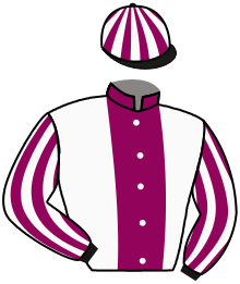 casaque portée par Mangione R. jockey du cheval de course ZABAJONE, information pmu ZETURF