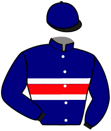 casaque portée par Guzzinati A. jockey du cheval de course FONZIE MABEL, information pmu ZETURF