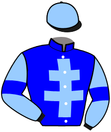 casaque portée par Barrier A. jockey du cheval de course LIBERTE DE CHOISEL, information pmu ZETURF