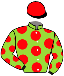 casaque portée par Grosbois Chr. jockey du cheval de course COSQUER VRAS, information pmu ZETURF