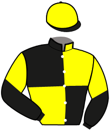 casaque portée par Stefano S. jockey du cheval de course KOSMIC NOW, information pmu ZETURF