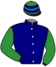 casaque portée par Herrault M. jockey du cheval de course LUCKY DU MINON, information pmu ZETURF