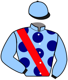 casaque portée par Eyquem Jb. jockey du cheval de course ROMANCE CERTAINE, information pmu ZETURF