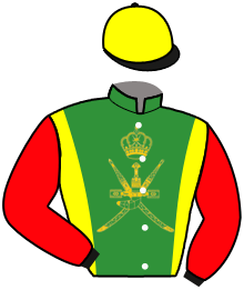 casaque portée par Forest M. jockey du cheval de course AL RASHA, information pmu ZETURF