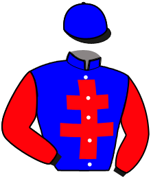 casaque portée par Ducos Th. jockey du cheval de course LEF DE THABE, information pmu ZETURF