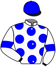 casaque portée par Poincot R. jockey du cheval de course NIVE, information pmu ZETURF