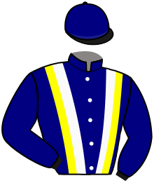 casaque portée par Julien Fontaine jockey du cheval de course DECLAN, information pmu ZETURF