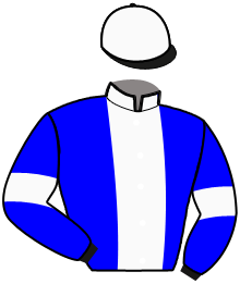 casaque portée par Berthelot J. jockey du cheval de course KEVINA DE VITRAY, information pmu ZETURF