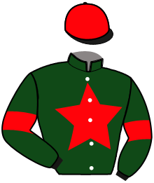 casaque portée par Kuiper R. jockey du cheval de course KATHLEEN DU NORD, information pmu ZETURF