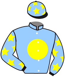 casaque portée par Gourdain Mlle S. jockey du cheval de course MARTIN SPIRIT, information pmu ZETURF