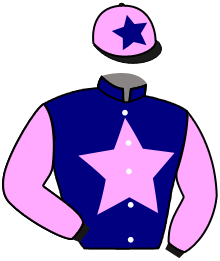 casaque portée par D' Andigne O. jockey du cheval de course HANDHY, information pmu ZETURF
