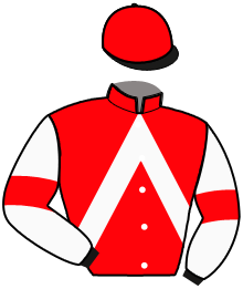 casaque portée par Baude S. jockey du cheval de course KALEDA DE LA COUR, information pmu ZETURF
