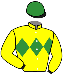 casaque portée par Desvaux A. jockey du cheval de course KADOUX, information pmu ZETURF