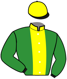 casaque portée par Chesne C. jockey du cheval de course HEZA DE L'ERDRE, information pmu ZETURF